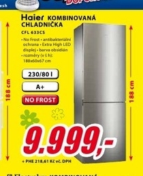 kombinovaná chladnička HARIER CFL 633CS