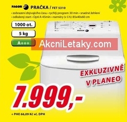 úsporná automatická pračka FAGOR FET 5310