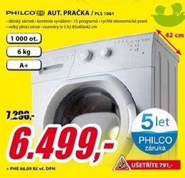 automatická pračka PHILCO PLS 1061