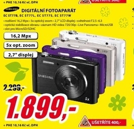 digitální fotoaparát SAMSUNG 16,2 Mpx