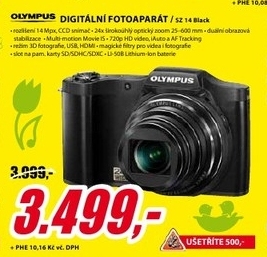 digitální fotoaparát OLIMPUS SZ 14 Black