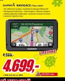 GPS navigace GARMIN Nuvi 249ST