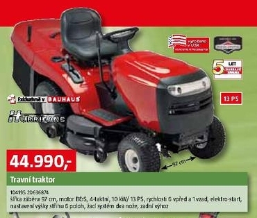 trávní traktor HURRICANE 10 kW