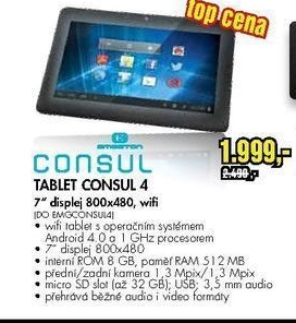 dotykový tablet CONSUL 4 displej 7\