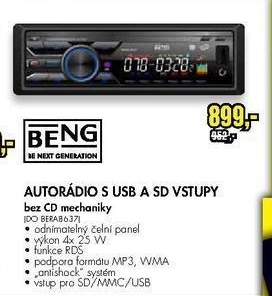 autorádio BENG s USB a CD