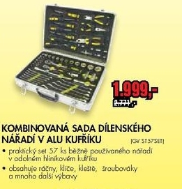 dílenské nářadí, sada v kufru Alu