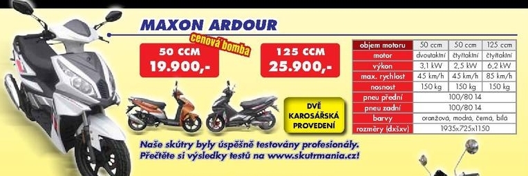skútr MAXON ARDOUR 50ccm