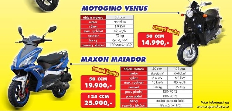 skútr MOTOGINO VENUS 50ccm