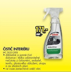 čistič interieru SONAX s rozprašovačem