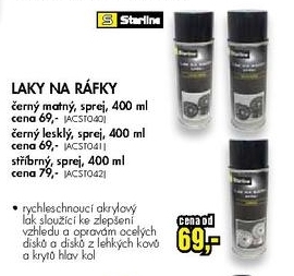 lak na ráfky kol, černý mat, černý lesk, stříbrný