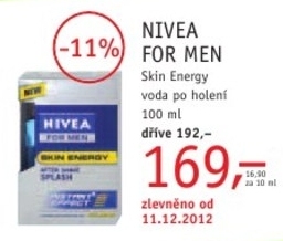 Nivea for men Skin Energy, voda po holení