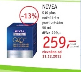 Nivea Q10 plus, noční krém proti vráskám