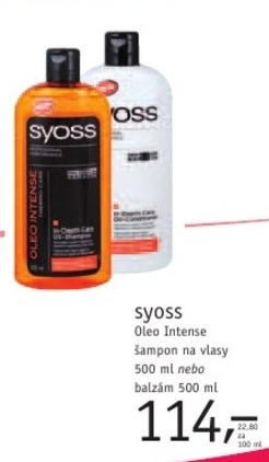 Syoss Oleo Intense, šampon na vlasy/balzám