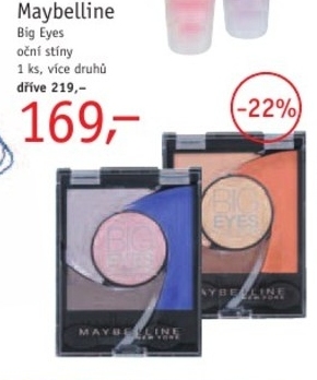 Maybelline Big Eyes, oční stíny