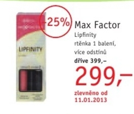 Max Factor Lipfinity, rtěnka