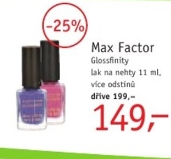 Max Factor Glossfinity, lak na nehty