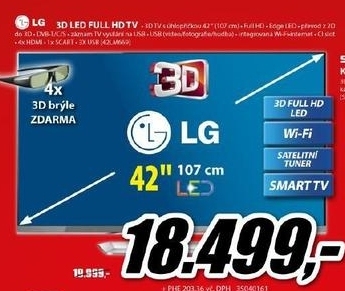 televizor 3D FULL HD LG se satelitním tunerem