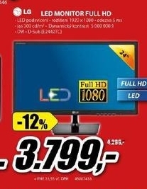 LG , FULL HD monitor LED 24\