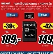 paměťová karta MAXELL 8GB