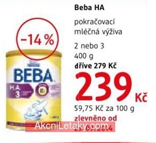 BeBa HA, pokračovací mléko