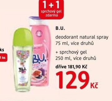 B.U., deodorant natural spray