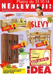 akční leták IDEA nábytek 15.10.2014-31.10.2014