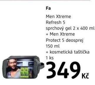 Fa Men Xtreme Refresh 5, dárková taštička