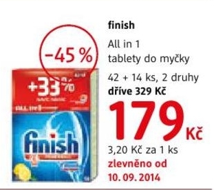 Finish All in 1, tablety do myčky