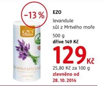 Ezo, levandule sůl z Mrtvého moře