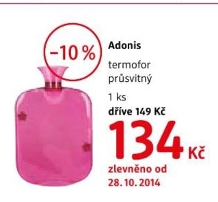 Adonis, termofor průsvitný