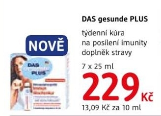 DAS gesunde Plus, týdenní kúra na posílení imunity
