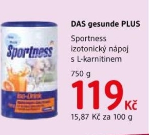 DAS gesunde Plus Sportness, izotonický nápoj