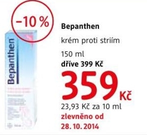Bepanthen, krém proti striím