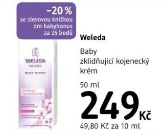 Weleda Baby, zklidňující kojenecký krém