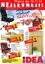 akční leták IDEA nábytek 1.11.2014-14.11.2014