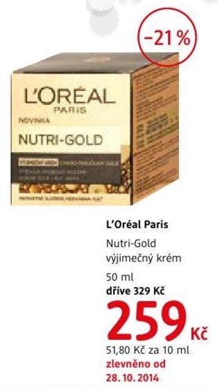 L´Oréal Paris Nutri Gold, výjimečný krém