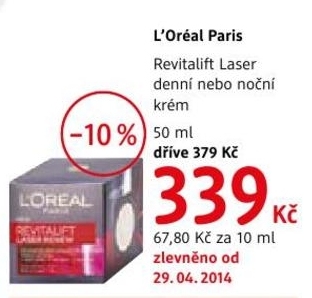 L´Oréal Paris Revitalift Laser, denní/noční krém
