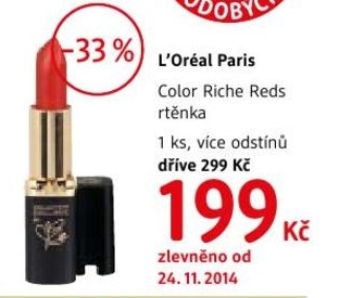 L´Oréal Paris Color Riche Reds, rtěnka