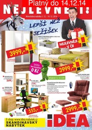 akční leták IDEA nábytek 1.12.2014-14.12.2014