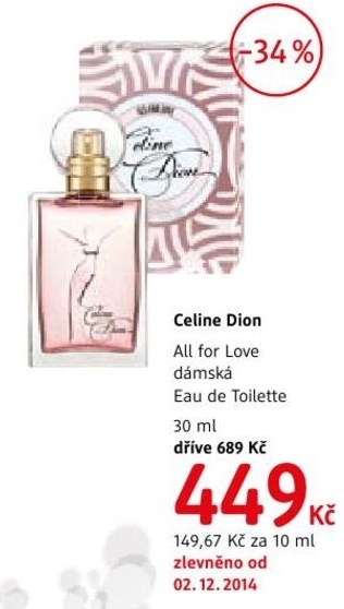 Celine Dion All for Love, Eau de Toilette