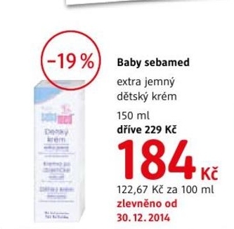 Baby Sebamed, extra jemný dětský krém