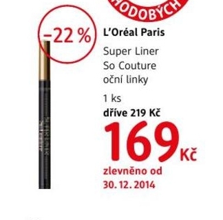 L´Oréal Paris Super Liner So Counture, oční linky