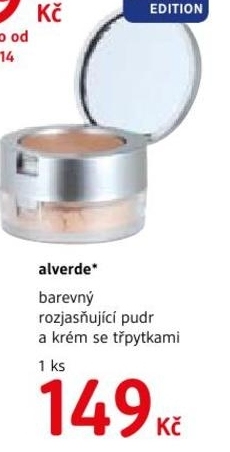 Alverde, barevný rozjasňující pudr a krém se třpytkami