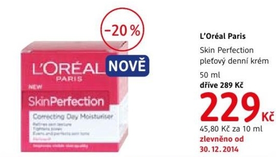 L´Oréal Paris Skin Perfection, pleťový denní krém