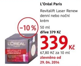 L´Oréal Paris Revitalift Laser Renew, denní/noční krém