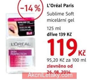 L´Oréal Paris Sublime Soft, micelární gel
