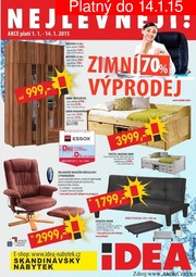 akční leták IDEA nábytek 1.1.2015-14.1.2015