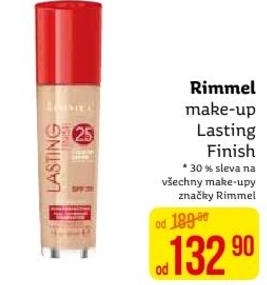 Sleva 30pp na všechny make upy značky Rimmel