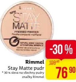 Sleva 30pp na všechny pudry značky Rimmel