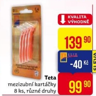 Teta, mezizubní kartáčky